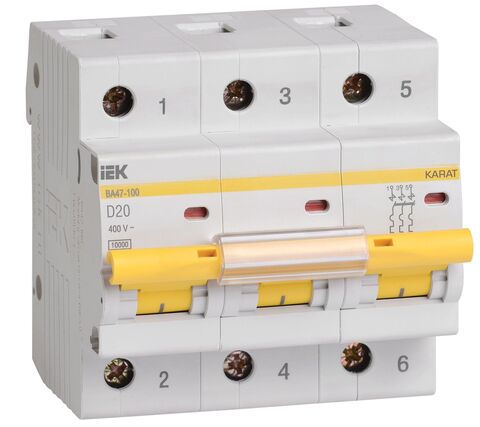 KARAT Авт. выкл. ВА47-100 3P D 20А 10кА IEK