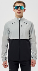 Беговая ветрозащитная куртка Nordski Pro Energy Running Grey/Black мужская