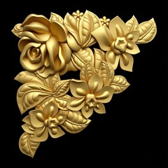 Силиконовые молды Угол цветочный правый и левый . Набор 2 шт