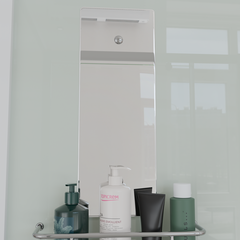 Душевая кабина квадратная 70х70, распашная дверь, стеклянная, профиль белый