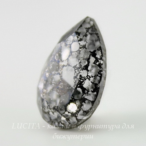 4320 Ювелирные стразы Сваровски Капля Crystal Black Patina (18х13 мм) ()