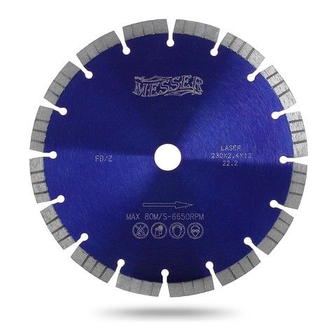 Алмазный сегментный диск Messer FB/Z. Диаметр 125 мм. (01-16-126)
