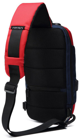 Картинка рюкзак однолямочный Ozuko 9223l Red - 2