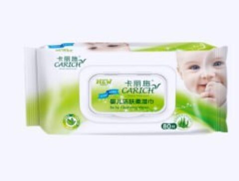 (0.5 PV) CARICH Детские очищающие салфетки, 80 шт.