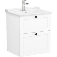 Vitra 68848 Тумба Root Classic 60 см с классической раковиной, 2 ящика, матовый белый фото