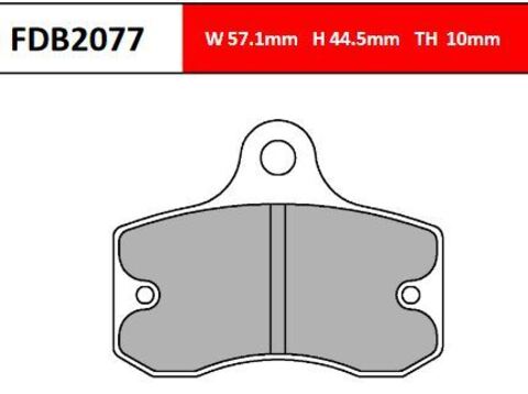FDB2077KA Тормозные колодки дисковые, картинг