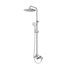 Cezares LEAF-CVDA-30-L-MM Душевая стойка телескопическая, с изливом с верхним и ручным душем, верхний душ диаметр 230 мм АБС пластик, исполнение Morning Mist фото