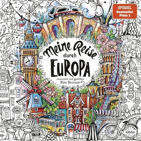Meine Reise durch Europa. Rita Berman. Coloring book