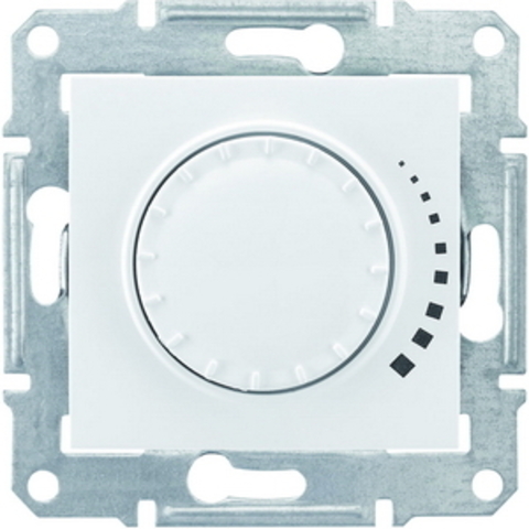 Светорегулятор/Диммер поворотно-нажимной 40-1000 Вт/Ва индуктивный. Цвет белый. Schneider Electric Sedna. SDN2200921