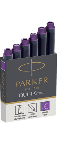 Картридж с чернилами для перьевой ручки MINI, упаковка из 6 шт., цвет: Пурпурный (Purple)123
