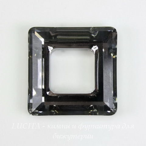4439 Подвеска Сваровски Square Ring Crystal Silver Night  (20 мм) ()