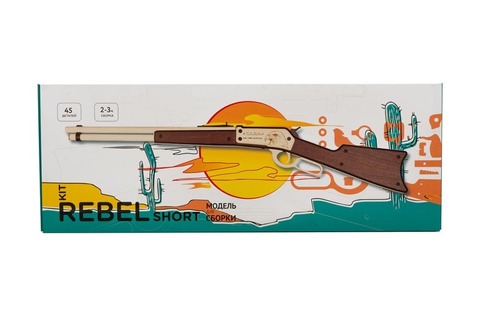 Винчестер Rebel short от TARG - деревянный конструктор, сборная модель, 3d пазл, деревянное оружие
