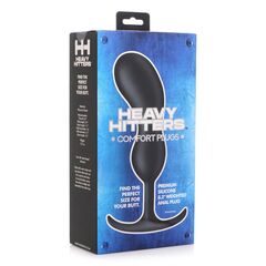 Черный массажер простаты с утяжелителями Premium Silicone Weighted Prostate Plug XL - 20,8 см. - 