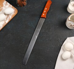 Нож для бисквита с крупными зубцами, рабочая поверхность 30 см