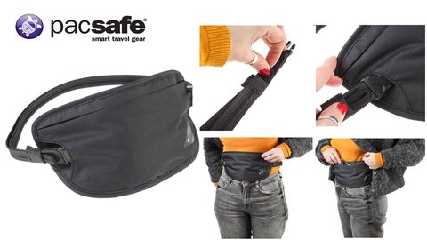 Картинка кошелек на пояс Pacsafe Coversafe V100 Черный - 2