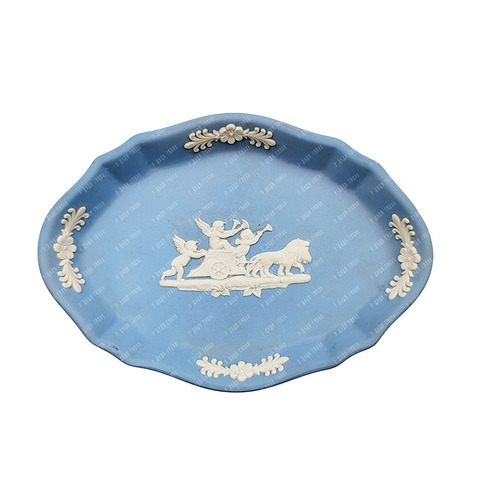 Миниатюрная овальное блюдо, с античными мотивами. Яшма. Wedgwood. Англия. 1956 г.