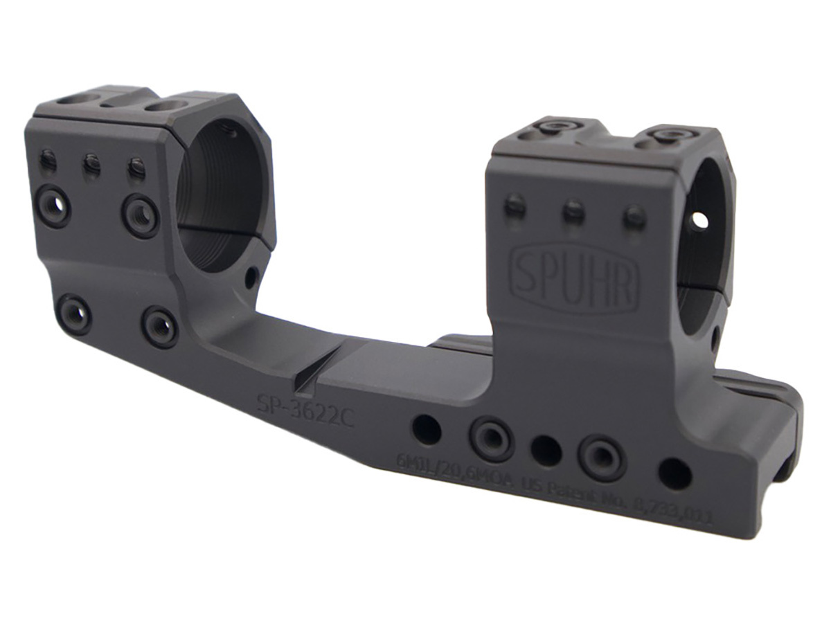 Кронштейн с выносом SPUHR Cantilever Scope Mount Gen3 30мм Picatinny, высота 23 мм, наклон 6 MIL (20,6 МОА)