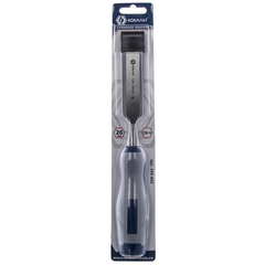 Стамеска плоская КОБАЛЬТ 26 х 140 мм, CR-V, двухкомпонентная рукоятка (1 шт.) блистер (245-602)