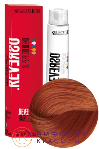 Крем-краска без аммиака Reverso Hair Color 7.44 Блондин медный интенсивный Selective, 100 мл