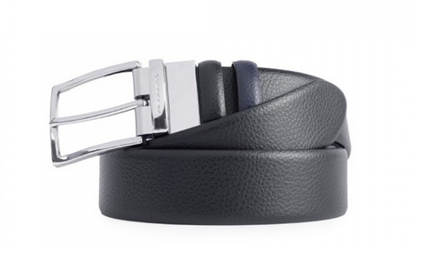 Ремень мужской Piquadro Modus, чёрный/синий, кожа натуральная (CU4209MO/NBLU)