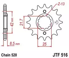 Звезда мотоциклетная JT JTF516.13