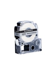 Кассета с лентой S'OK by Sakura Printing C53S654015 (LK4TBW) для Epson  LW300, LW400, LW700, LW600P, LW1000P, K400, Z700, Z800, черный на прозрачном, 12мм, 8м, повышенная клейкость