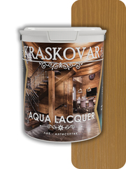 Лак-антисептик Kraskovar Aqua Lacquer для дерева и камня тик