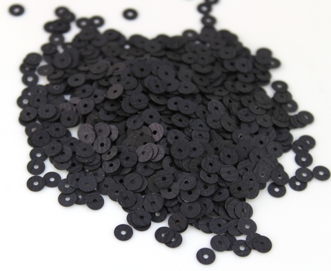 Пайетки плоские 3 мм. Nero (996W)