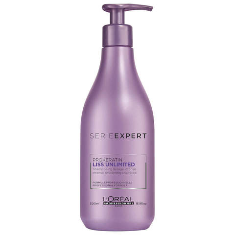 Шампунь для разглаживания непослушных волос L'Оreal Professionnel Serie Expert Liss Unlimited Prokeratin Shampoo, 500 мл.