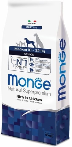 Monge Dog Medium корм для пожилых собак средних пород 12 кг