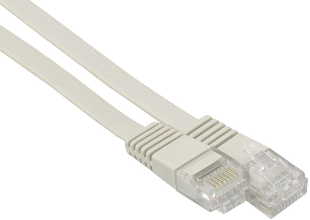 Патч-корд плоский Ripo (Рипо) UTP4 Cat 6 RJ45 RJ45 1 5 м PVC белый оптом от  AVS Electronics