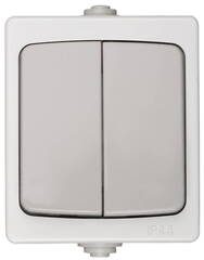 СВЕТОЗАР Аврора, IP44, 16 A/~250 В, двухклавишный выключатель (SV-54336-W)