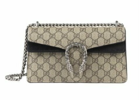 Маленькая женская сумка на плечо Gucci Dionysus с буквами GG бежевый