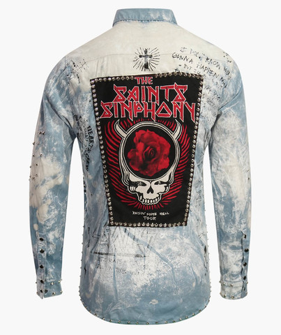 The Saints Sinphony | Рубашка мужская CONCERT TRUCKER BUTTON UP BLUE TS2853 спина