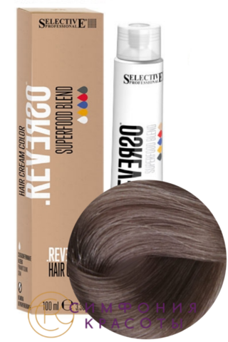 Крем-краска без аммиака Reverso Hair Color 7.11 Блондин пепельный интенсивный Selective, 100 мл