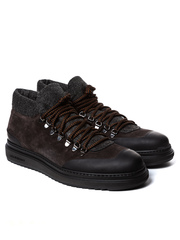 Замшевые ботинки Luca Guerrini 9291 коричневые на меху купить в Москве