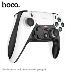 Геймпад HOCO GM9  multi-function PS4 gamepad, беспроводной, черно-белый