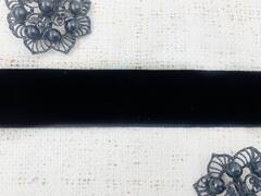 Лента бархатная, ш. 3 см, чёрный