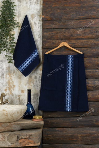 Набор для сауны мужской Juanna (2 предмета) - Синий - купить