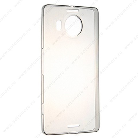Накладка силиконовая ультра-тонкая для Nokia Lumia 950 XL черная (прозрачная)