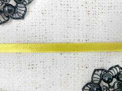 Лента атласная, ш. 0,6 см, жёлтый