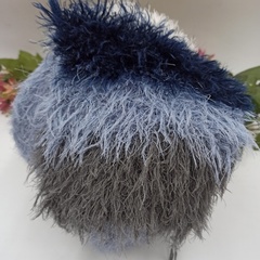 Fur Glamour Pura Lana Italia Мериносовый Мех Голубой