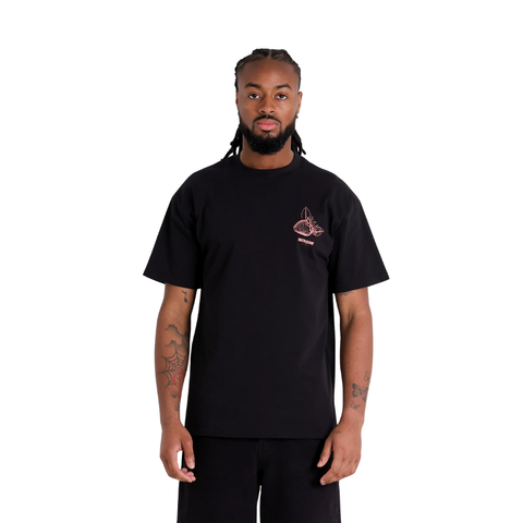 Black Strawberry Print T-shirt