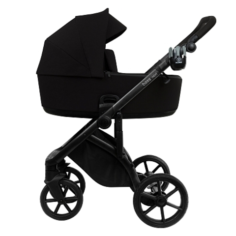 ROAN Коляска 2 в 1 Bass Next короб + прогулка Caviar Black/Black