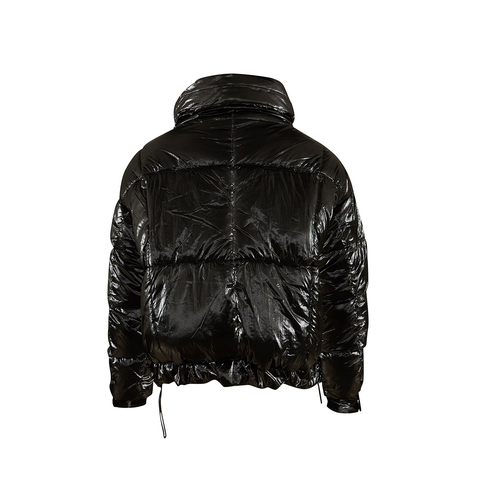 Oversized padded down jacket black