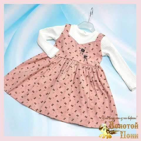 Платье-обманка девочке (4-7) 251220-R2102