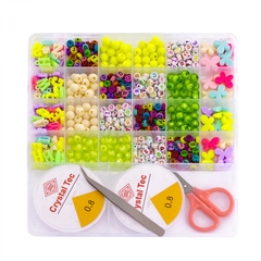 
          Набор для создания украшений-бусины Alingar, 200х190х18мм, "EFGH", 5 вид.бус.,подвес, 2х5.5м леска,ножницы, пинцет, пласт.пенал