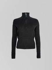 Свитер Xiyue 8622 однотонный с высоким горлом на молнии