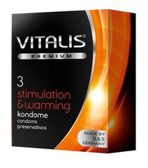 Презервативы VITALIS PREMIUM с согревающим эффектом, 3 шт
