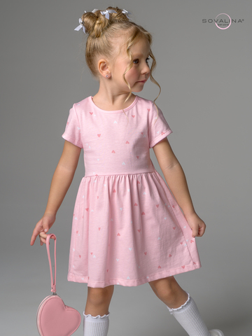 Платье Лето розовое конфетти